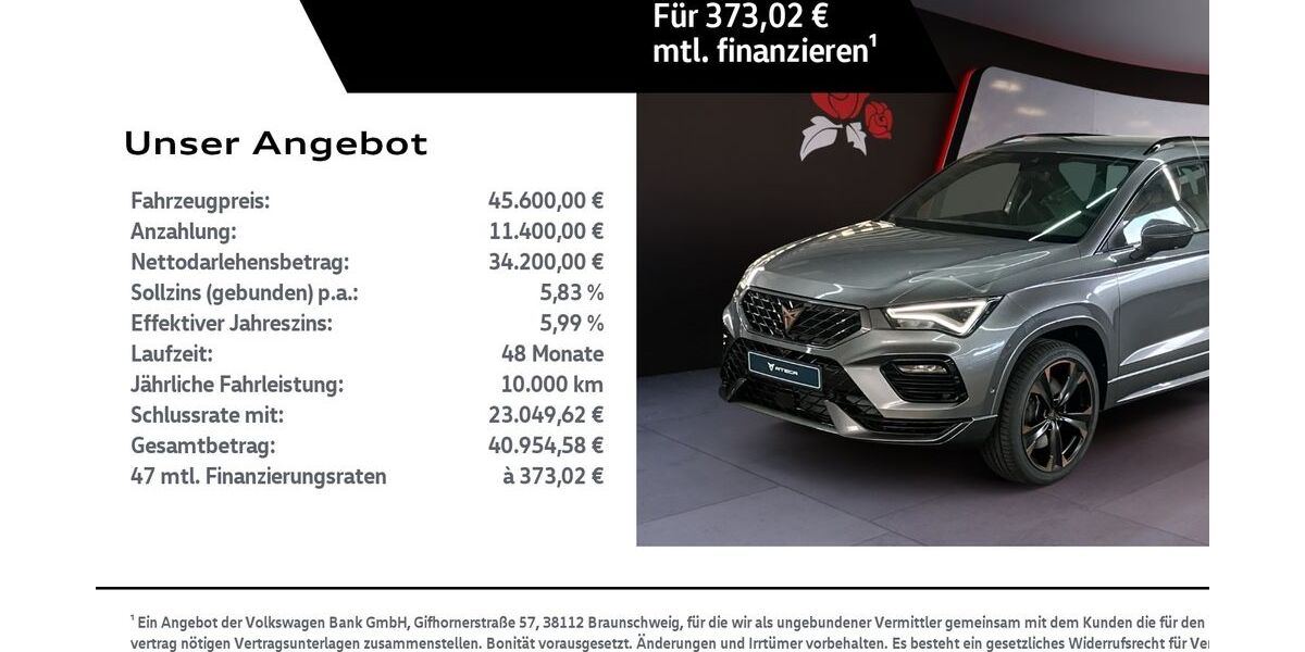 Cupra Ateca 1.500 km 41.990 &euro; Zimmern ob Rottweil 78658