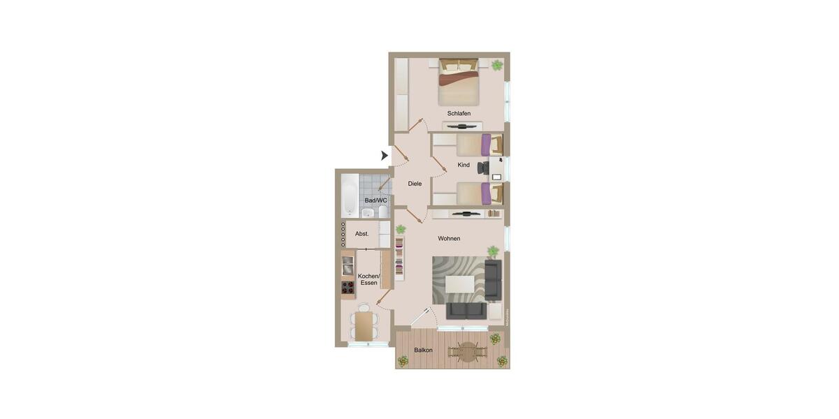 Erdgeschoßwohnung Eisenbach (Hochschwarzwald) - 3 Zimmer, 75 m&sup2;, 670&euro; | Angebot:24598641