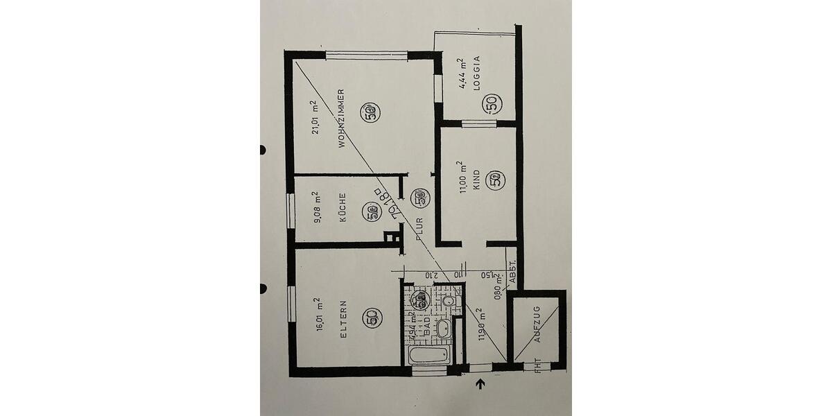 Erdgeschoßwohnung Oberndorf am Neckar - 3 Zimmer, 79 m&sup2;, 160.000&euro; | Angebot:25509861