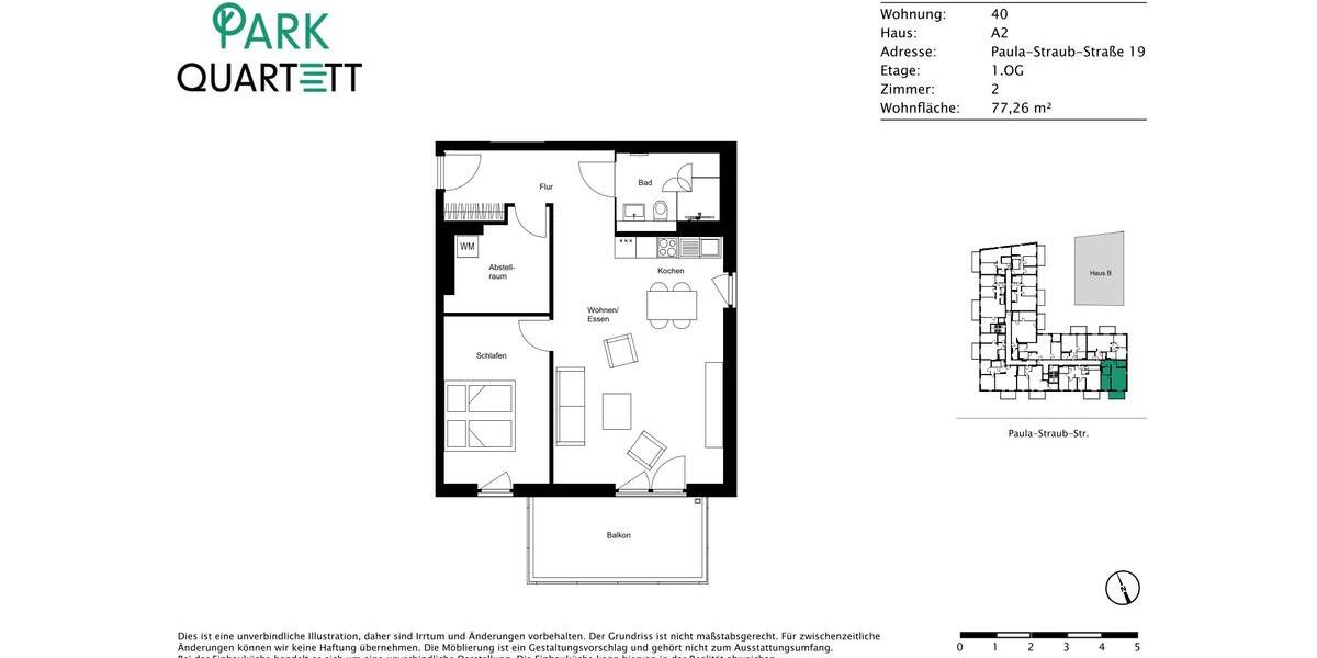 Etagenwohnung Villingen-Schwenningen Kopsbühl - 2 Zimmer, 77 m&sup2;, 915&euro; | Angebot:23526409