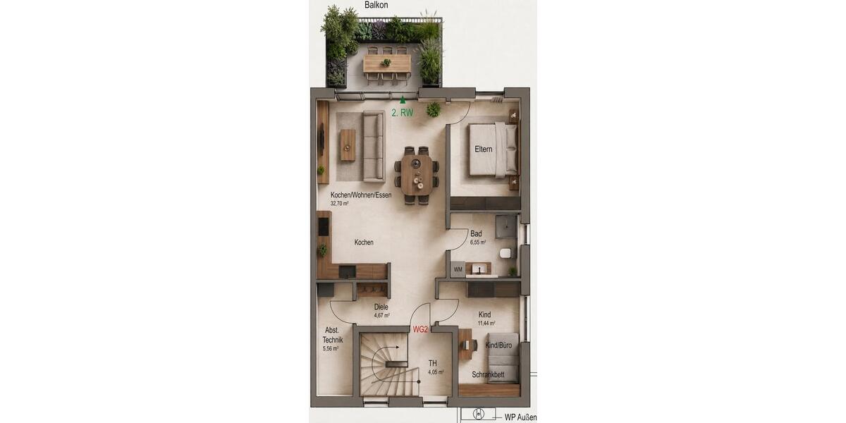 Etagenwohnung Rottweil - 3 Zimmer, 77 m&sup2;, 1.045&euro; | Angebot:26637115