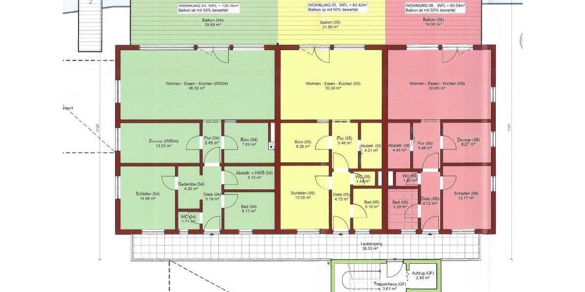 Etagenwohnung Villingen-Schwenningen Marbach - 3 Zimmer, 83 m&sup2;, 328.000&euro; | Angebot:25691284