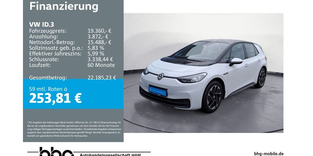 VW ID.3 36.114 km 18.960 &euro; Rottweil 78628