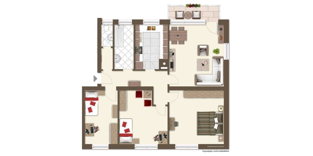 Etagenwohnung Villingen-Schwenningen Schwenningen - 4 Zimmer, 92 m&sup2;, 199.950&euro; | Angebot:25683347