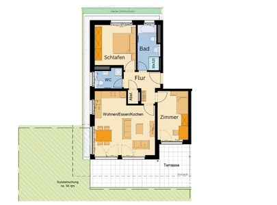 Etagenwohnung Villingen-Schwenningen Villingen - 3 Zimmer, 86 m&sup2;, 458.400&euro; | Angebot:25701435
