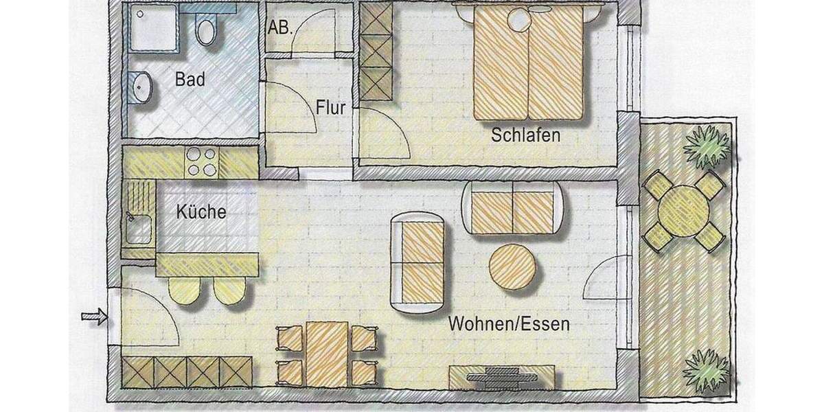 Etagenwohnung Villingen-Schwenningen Schilterhäusle - 2 Zimmer, 58 m&sup2;, 262.000&euro; | Angebot:25839143