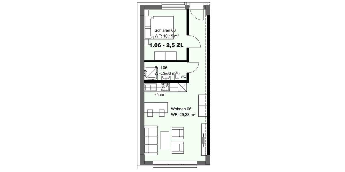 Etagenwohnung Tuttlingen - 2 Zimmer, 45 m&sup2;, 630&euro; | Angebot:25680272
