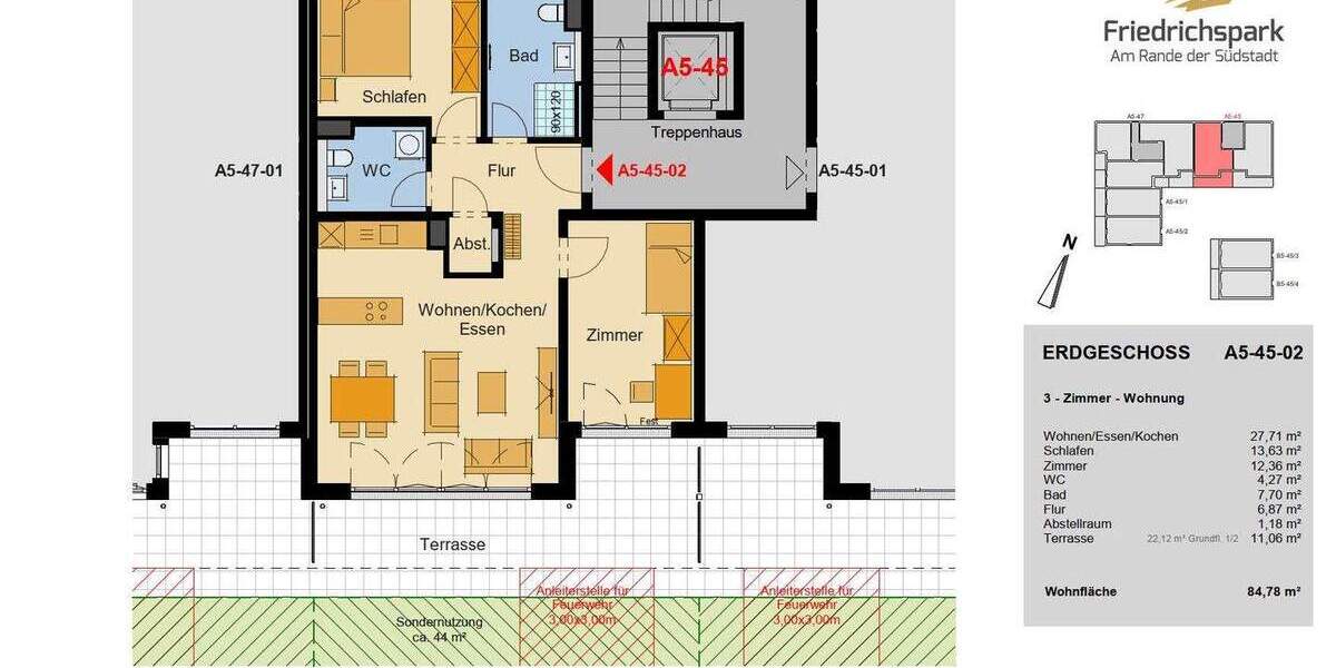 Etagenwohnung Villingen-Schwenningen Villingen - 3 Zimmer, 84 m&sup2;, 437.650&euro; | Angebot:25701424