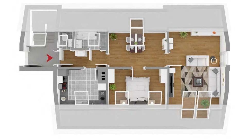 Dachgeschoßwohnung Schramberg - 2.5 Zimmer, 67 m&sup2;, 177.000&euro; | Angebot:27067342