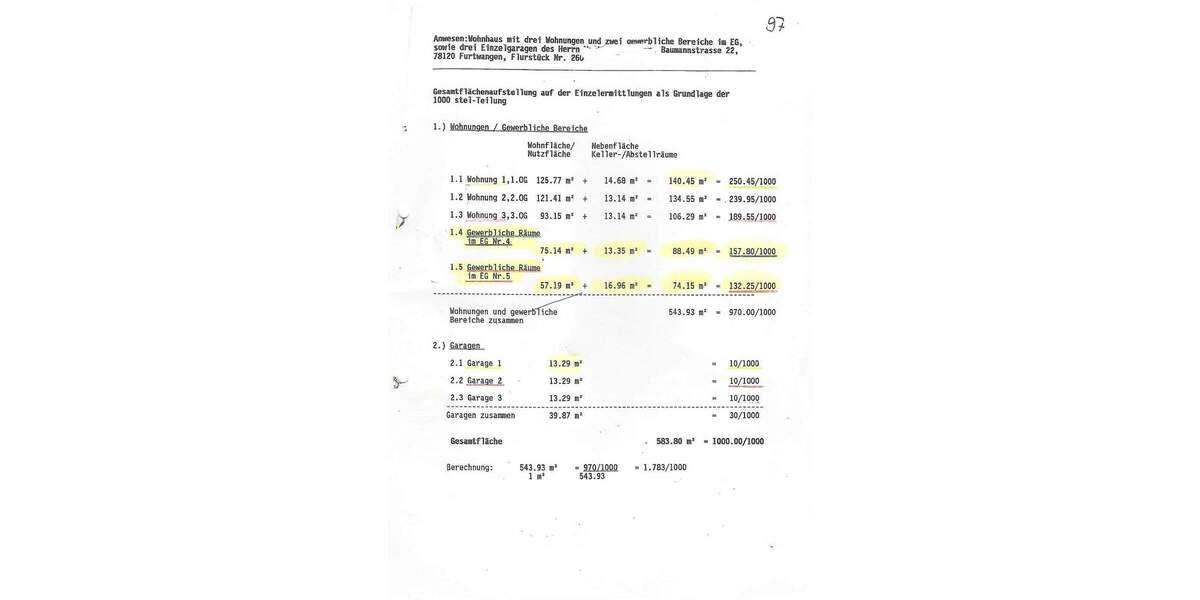 Gewerbeobjekt Furtwangen im Schwarzwald Stadtgebiet - 1 Zimmer, 76 m&sup2;, 85.000&euro; | Angebot:25664917