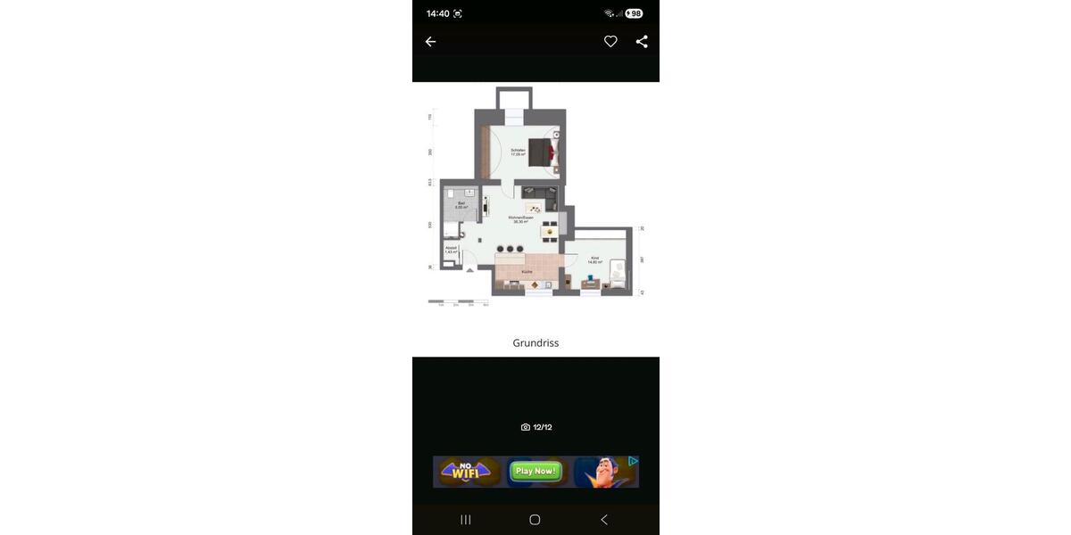 Erdgeschoßwohnung Tuttlingen - 3 Zimmer, 76 m&sup2;, 900&euro; | Angebot:25649139