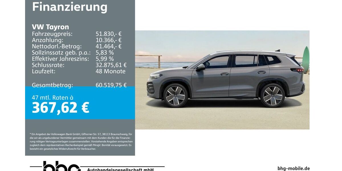 VW Tayron 23.746 km 51.830 &euro; Rottweil 78628