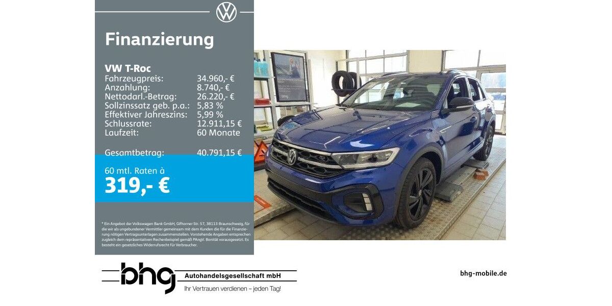 VW T-Roc 18.652 km 34.960 &euro; Rottweil 78628