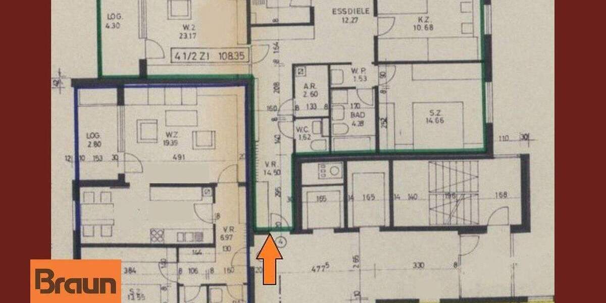 Etagenwohnung Villingen-Schwenningen Schwenningen - 4 Zimmer, 108 m&sup2;, 195.000&euro; | Angebot:25878670