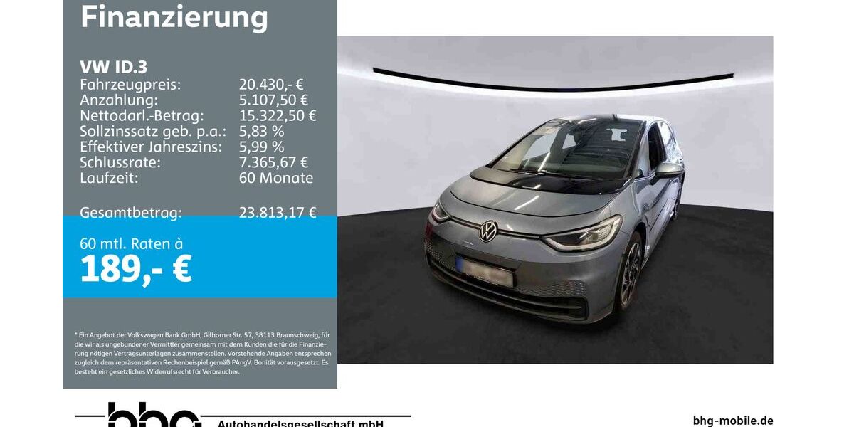 VW ID.3 53.904 km 20.430 &euro; Rottweil 78628
