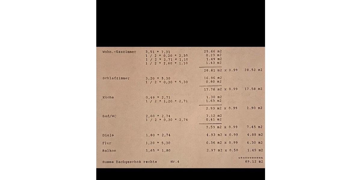 Dachgeschoßwohnung Villingen-Schwenningen Schwenningen - 2 Zimmer, 69 m&sup2;, 170.000&euro; | Angebot:25982380