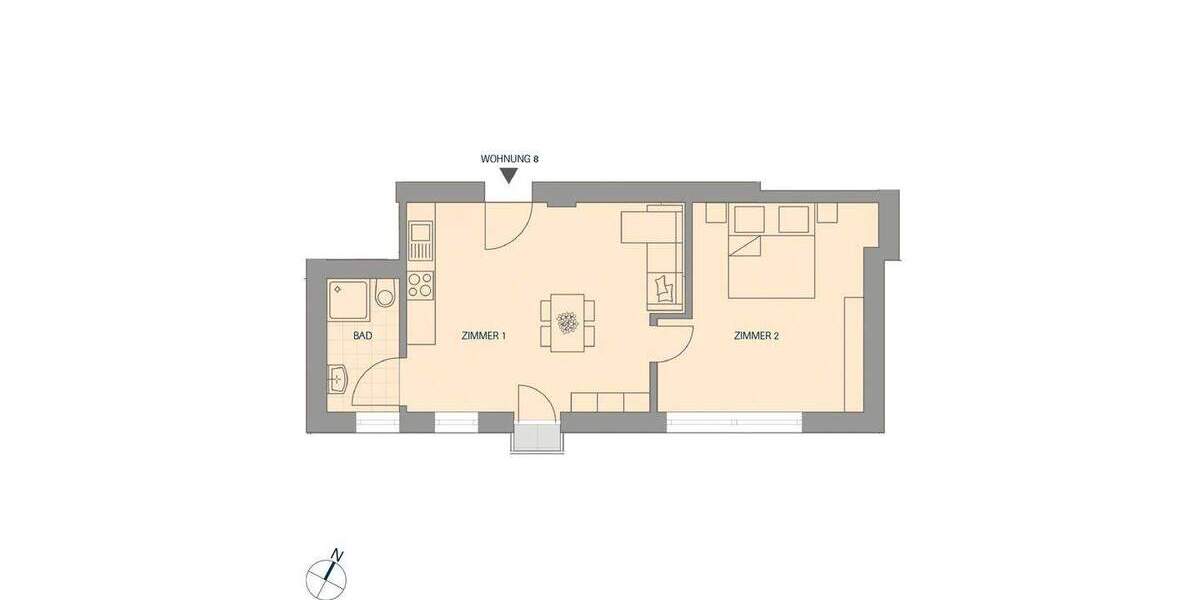 Etagenwohnung Titisee-Neustadt Titisee - 2 Zimmer, 44 m&sup2;, 182.800&euro; | Angebot:25768846