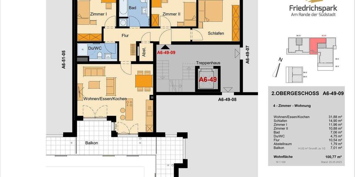 Etagenwohnung Villingen-Schwenningen Villingen - 4 Zimmer, 100 m&sup2;, 516.550&euro; | Angebot:25746133