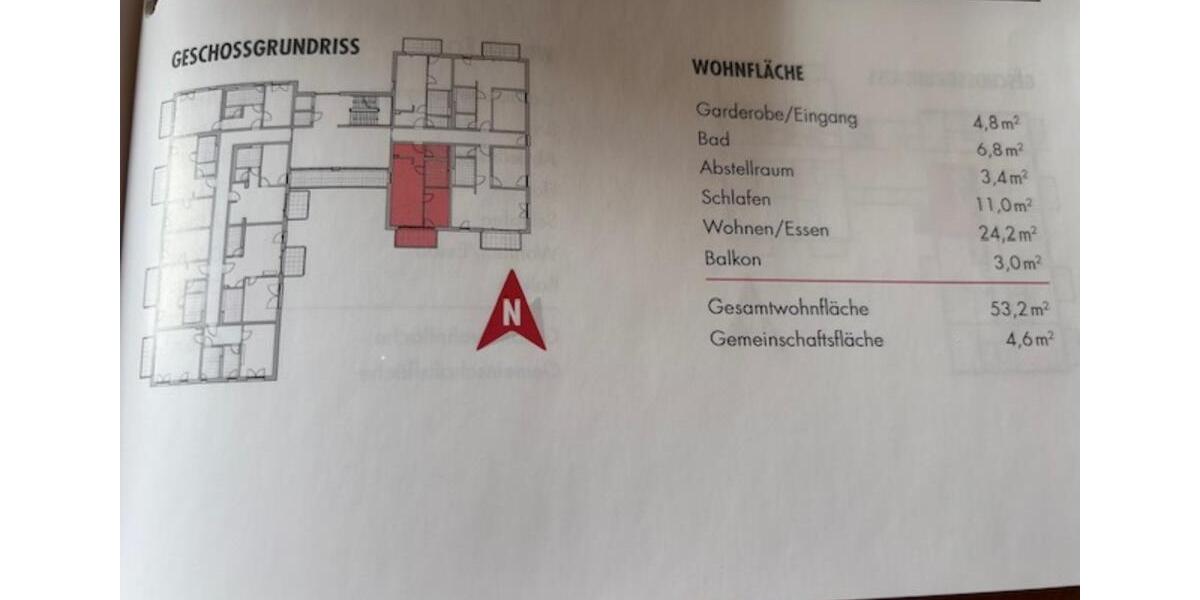 Etagenwohnung Immendingen - 2.5 Zimmer, 53 m&sup2;, 686&euro; | Angebot:25137061