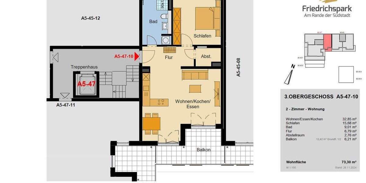 Etagenwohnung Villingen-Schwenningen Villingen - 2 Zimmer, 73 m&sup2;, 388.750&euro; | Angebot:25701434
