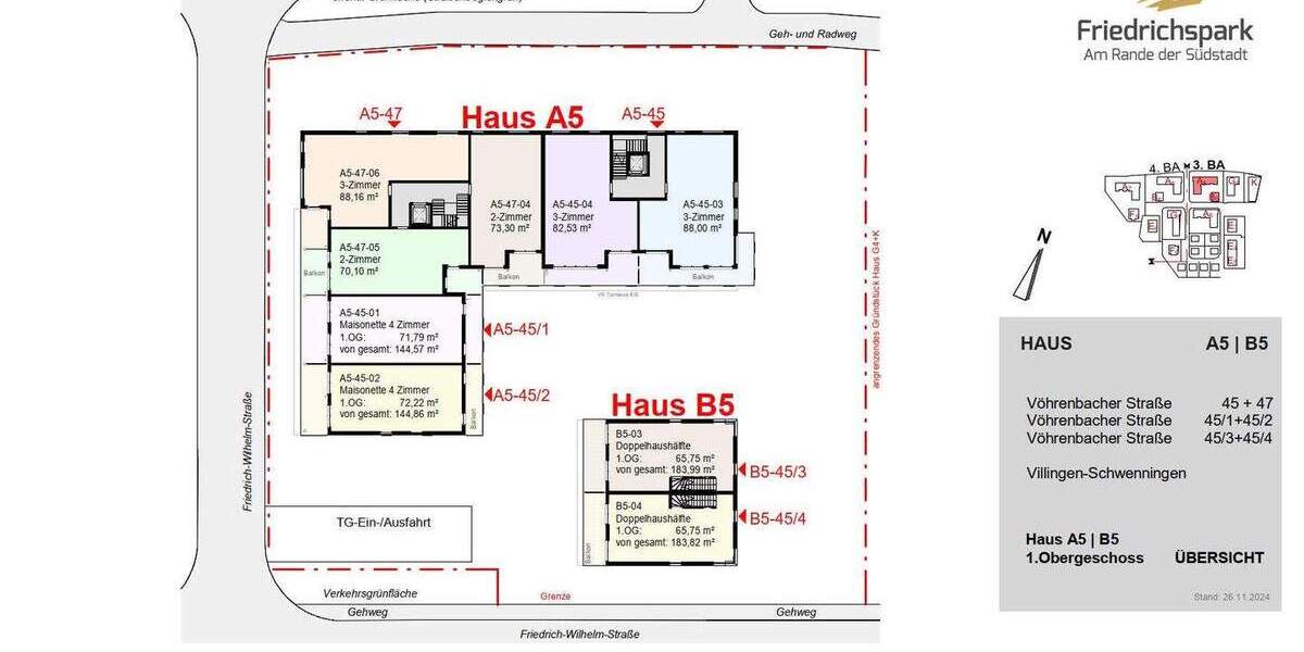 Etagenwohnung Villingen-Schwenningen Villingen - 5 Zimmer, 144 m&sup2;, 820.050&euro; | Angebot:25701431
