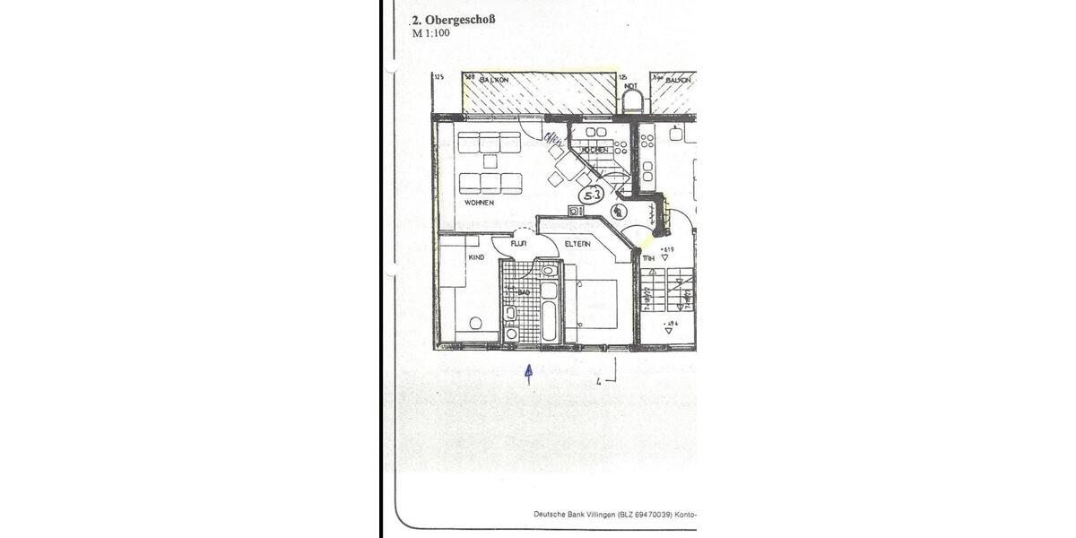 Etagenwohnung Gutach (Schwarzwaldbahn) - 3 Zimmer, 76 m&sup2;, 900&euro; | Angebot:25894873