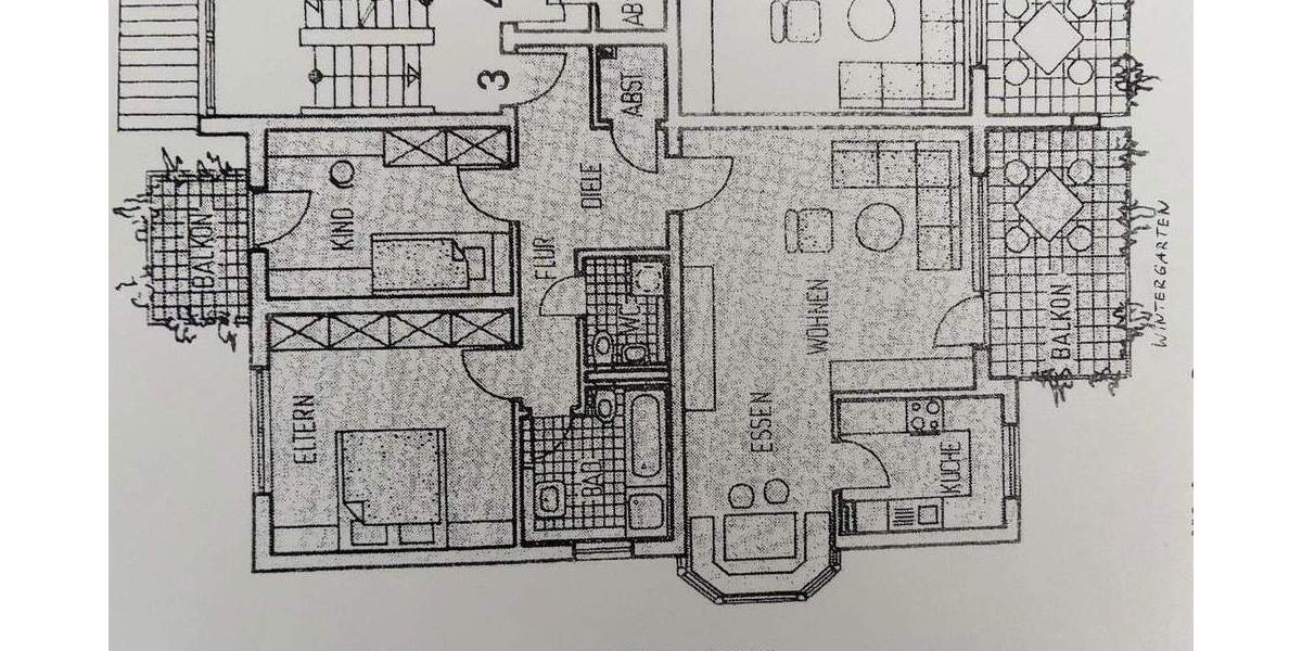 Etagenwohnung Villingen-Schwenningen Villingen - 3 Zimmer, 91 m&sup2;, 259.000&euro; | Angebot:25780281