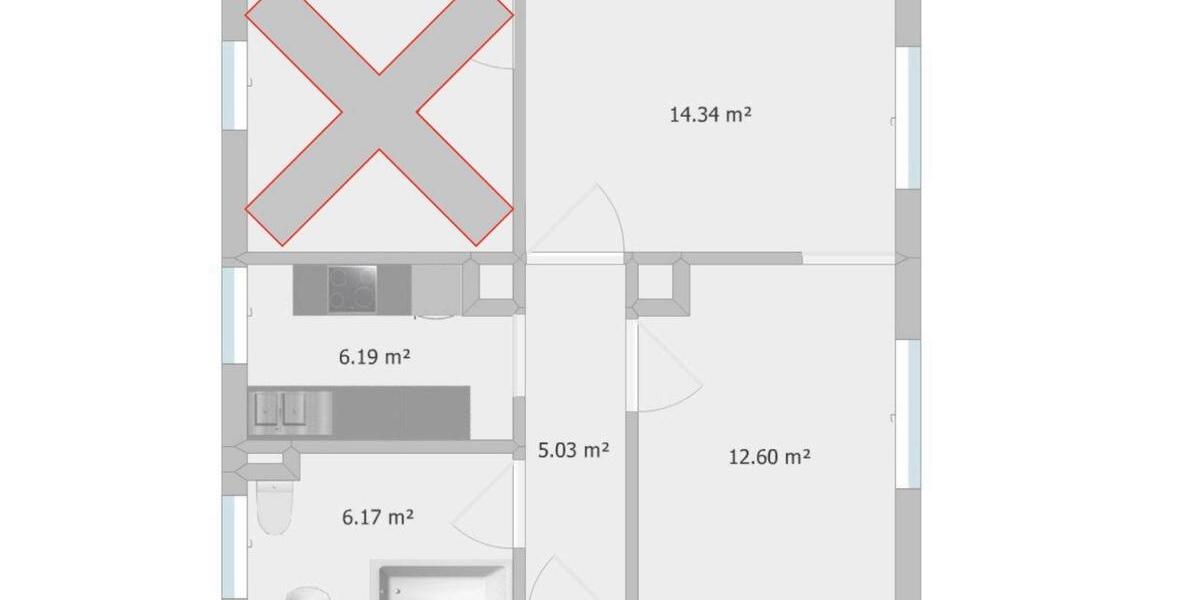 Etagenwohnung Furtwangen im Schwarzwald - 2 Zimmer, 44 m&sup2;, 400&euro; | Angebot:25103976