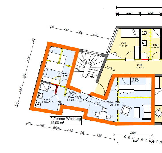 Etagenwohnung Schramberg - 2 Zimmer, 49 m&sup2;, 447&euro; | Angebot:25707910