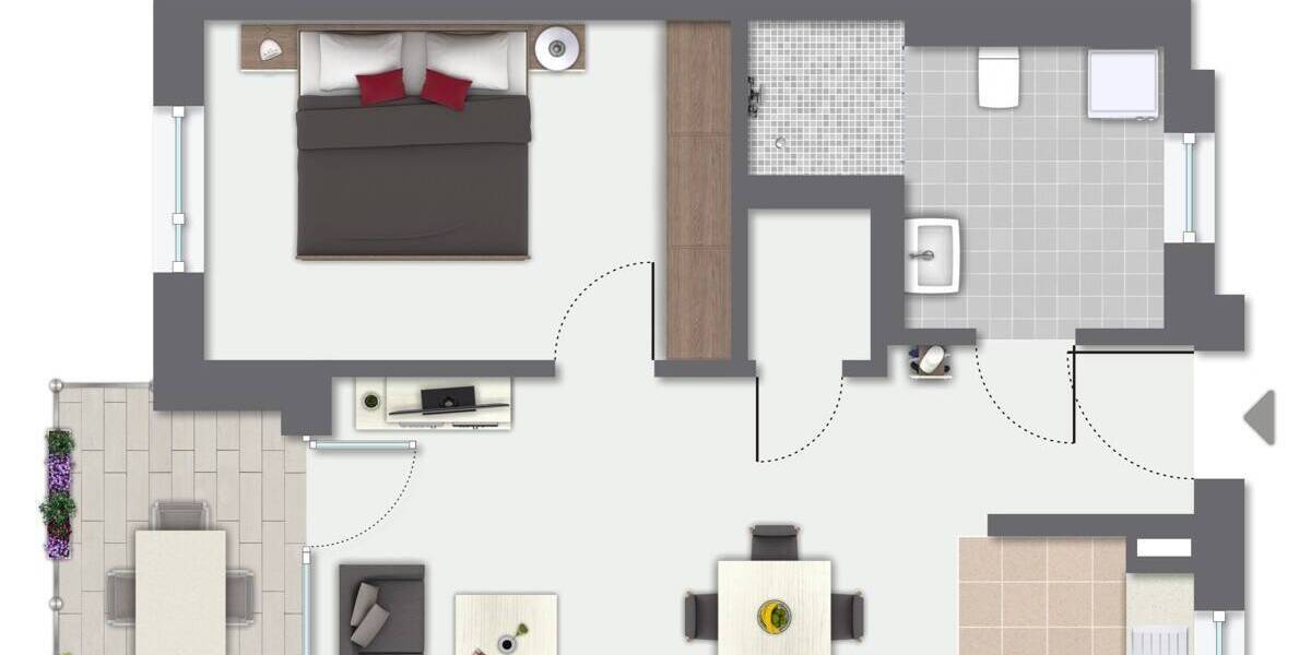 Etagenwohnung Rottweil / Altstadt Rottweil - 2 Zimmer, 59 m&sup2;, 278.000&euro; | Angebot:26657527