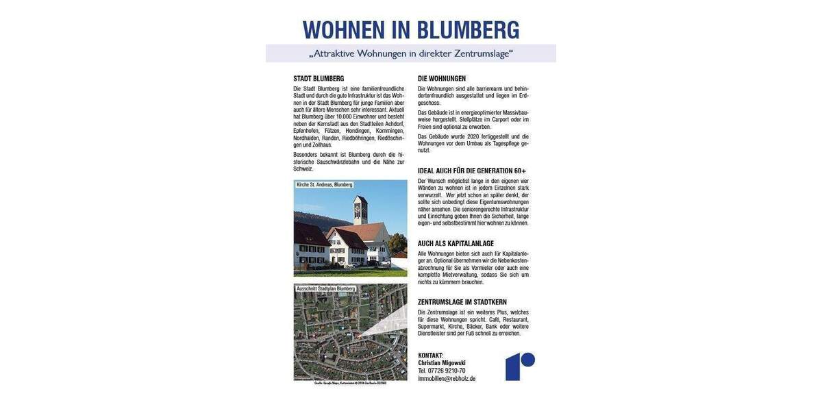 Etagenwohnung Blumberg - 2 Zimmer, 75 m&sup2;, 228.750&euro; | Angebot:26499645