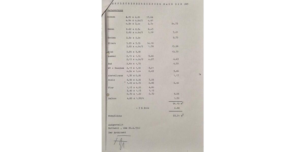 Dachgeschoßwohnung Oberndorf am Neckar - 3.5 Zimmer, 93 m&sup2;, 800&euro; | Angebot:25170911