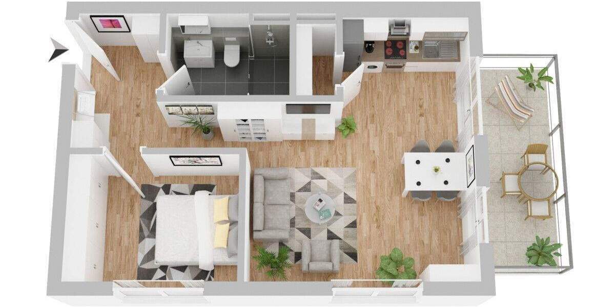 Etagenwohnung Titisee-Neustadt Neustadt - 2 Zimmer, 57 m&sup2;, 303.000&euro; | Angebot:25671473