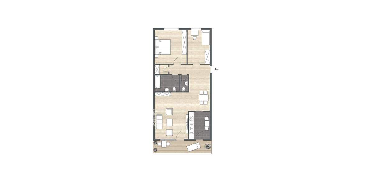 Etagenwohnung Villingen-Schwenningen Villingen - 3 Zimmer, 86 m&sup2;, 175.000&euro; | Angebot:25735194