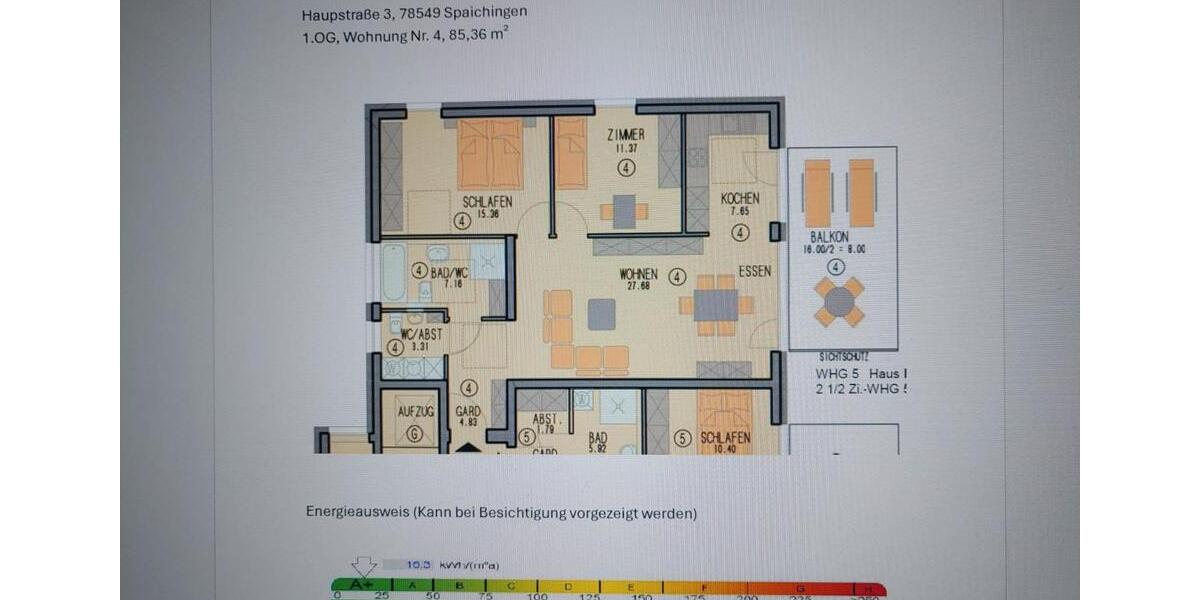 Etagenwohnung Spaichingen - 3.5 Zimmer, 85 m&sup2;, 990&euro; | Angebot:26429166