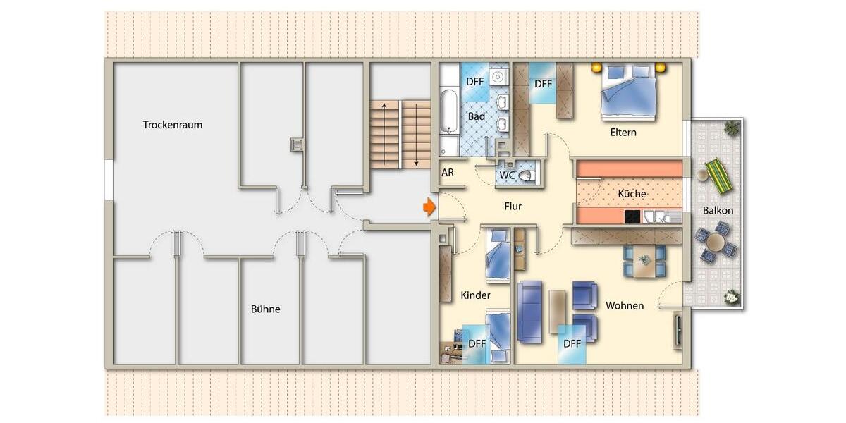 Etagenwohnung Villingen-Schwenningen Schwenningen - 3 Zimmer, 77 m&sup2;, 890&euro; | Angebot:26612898