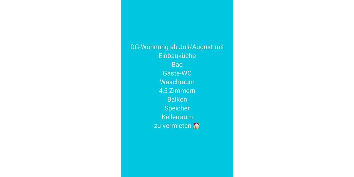 Dachgeschoßwohnung Hüfingen - 4.5 Zimmer, 115 m&sup2;, 1.150&euro; | Angebot:25933506