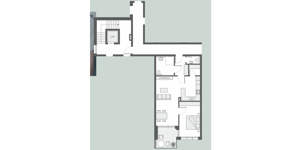 Etagenwohnung Bonndorf im Schwarzwald Bonndorf - 2 Zimmer, 70 m&sup2;, 316.000&euro; | Angebot:25677721