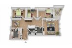 Großzügige 4,5-Zimmer-Wohnung mit Balkon, 2 Bädern & Garage in ruhiger Lage von Sulgen - Etagenwohnung Schramberg Sulgen | Angebot:26443295