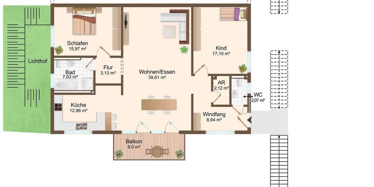 Etagenwohnung Tuttlingen - 3 Zimmer, 113 m&sup2;, 449.000&euro; | Angebot:25776850