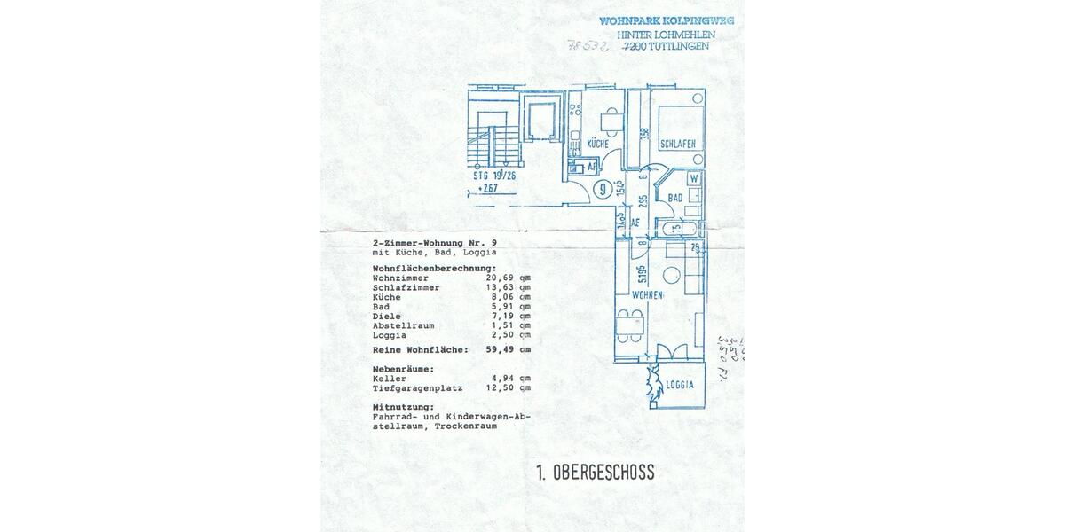 Etagenwohnung Tuttlingen - 2 Zimmer, 60 m&sup2;, 219.000&euro; | Angebot:27019280