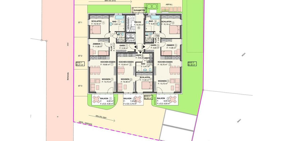 Erdgeschoßwohnung Spaichingen - 3.5 Zimmer, 82 m&sup2;, 950&euro; | Angebot:25855184