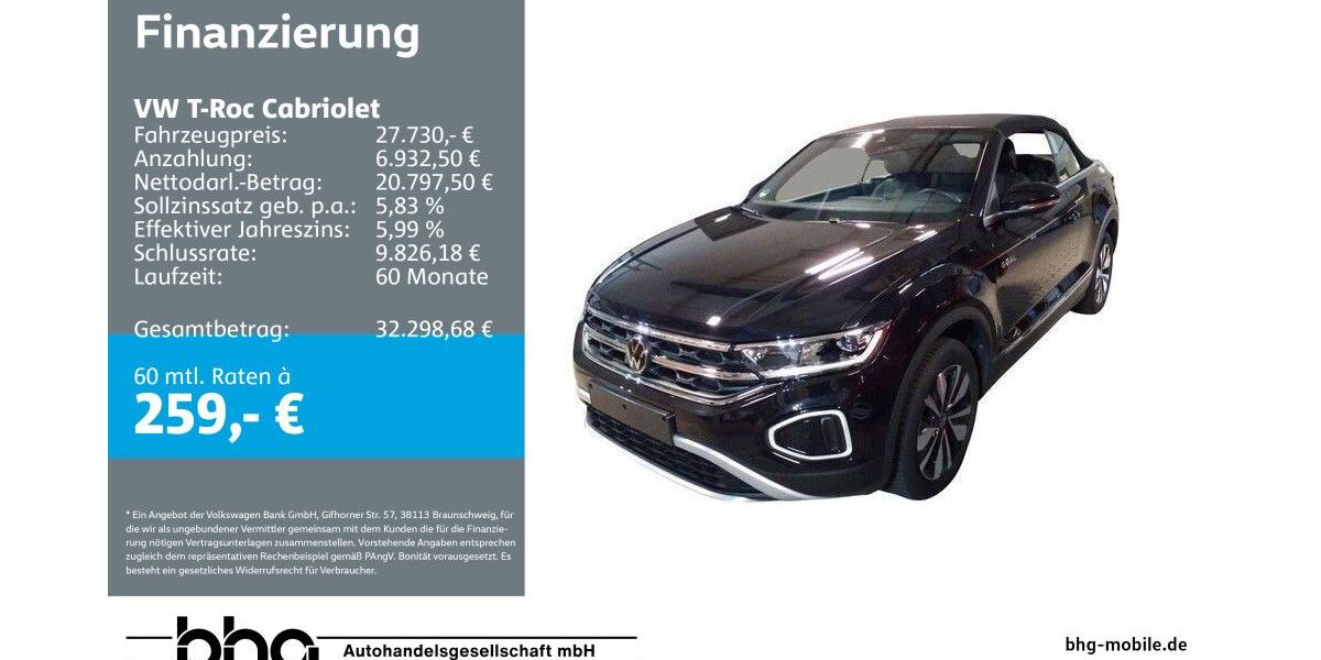 VW T-Roc 9.562 km 27.730 &euro; Rottweil 78628