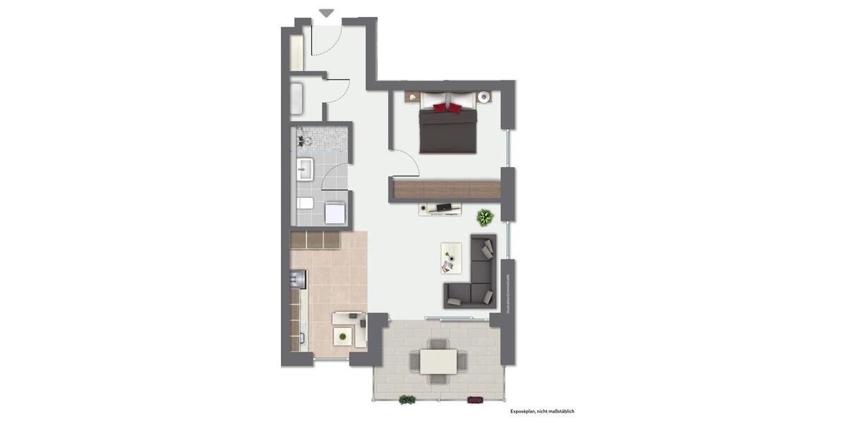 Etagenwohnung Rottweil - 2.5 Zimmer, 61 m&sup2;, 925&euro; | Angebot:26419625