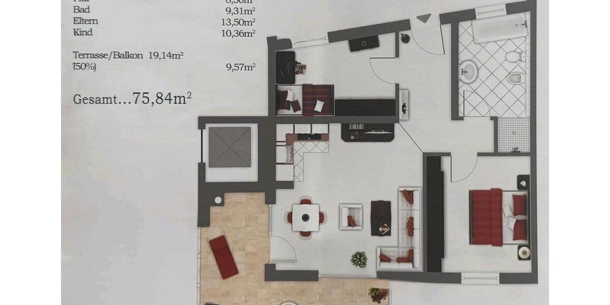 Etagenwohnung Tuttlingen - 3 Zimmer, 75 m&sup2;, 310.000&euro; | Angebot:25893732