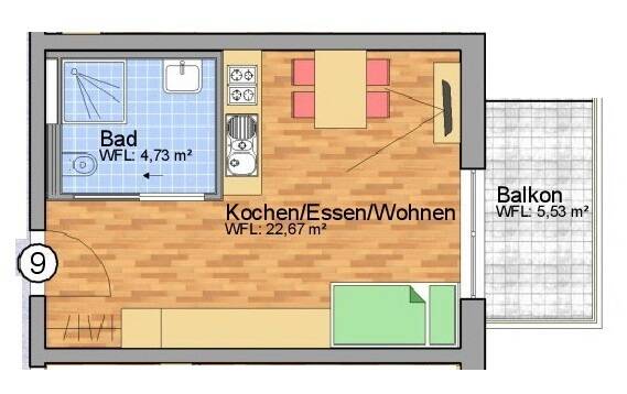 Etagenwohnung Blumberg - 1 Zimmer, 28 m&sup2;, 126.500&euro; | Angebot:25777190