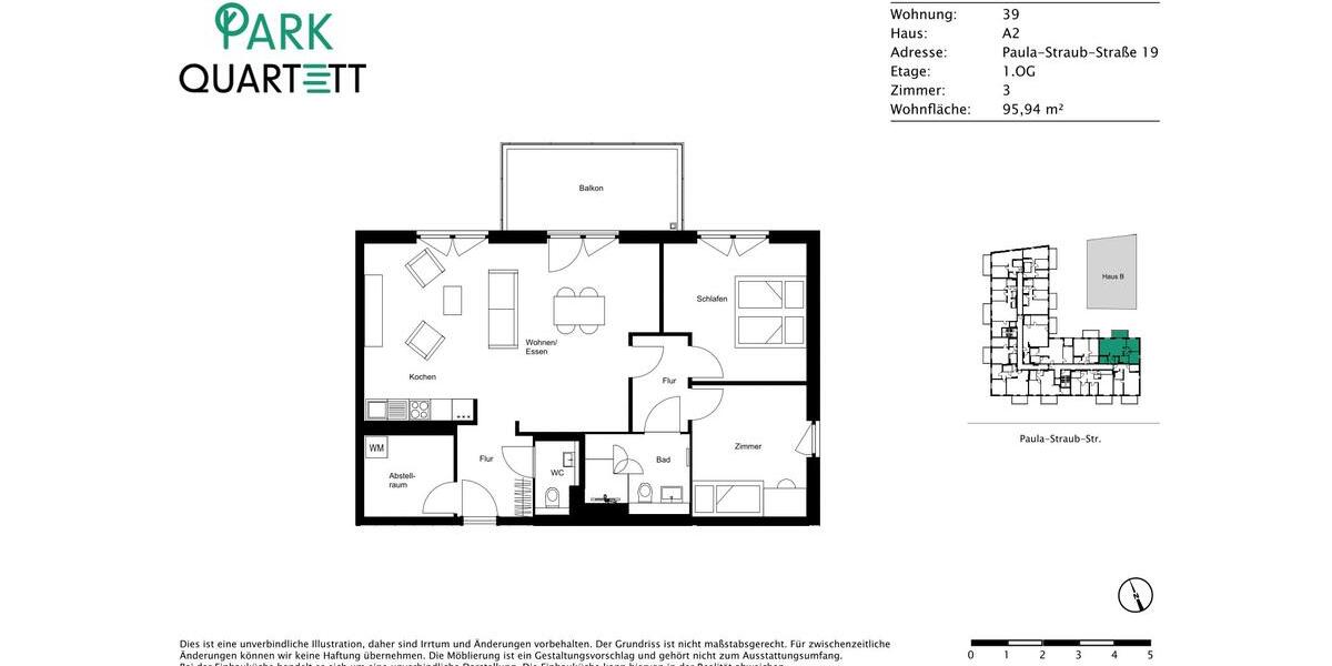 Etagenwohnung Villingen-Schwenningen Kopsbühl - 3 Zimmer, 96 m&sup2;, 1.085&euro; | Angebot:23526430