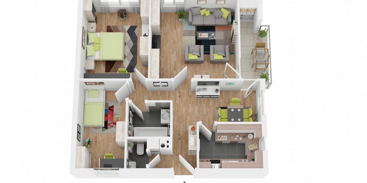 Renovierte & modernisierte 3,5-Zimmer-Wohnung mit Balkon & Garage in Rottweil - Etagenwohnung Rottweil | Angebot:26645938
