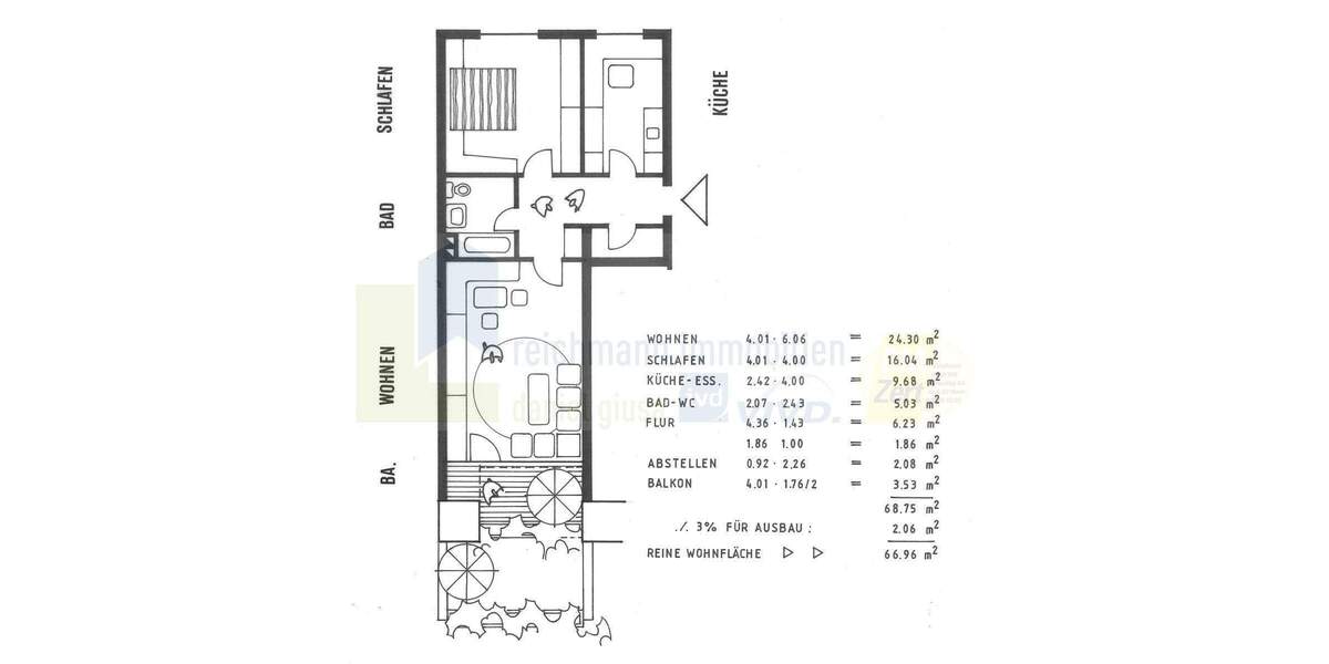 Etagenwohnung Bad Dürrheim - 2 Zimmer, 67 m&sup2;, 159.000&euro; | Angebot:25692098