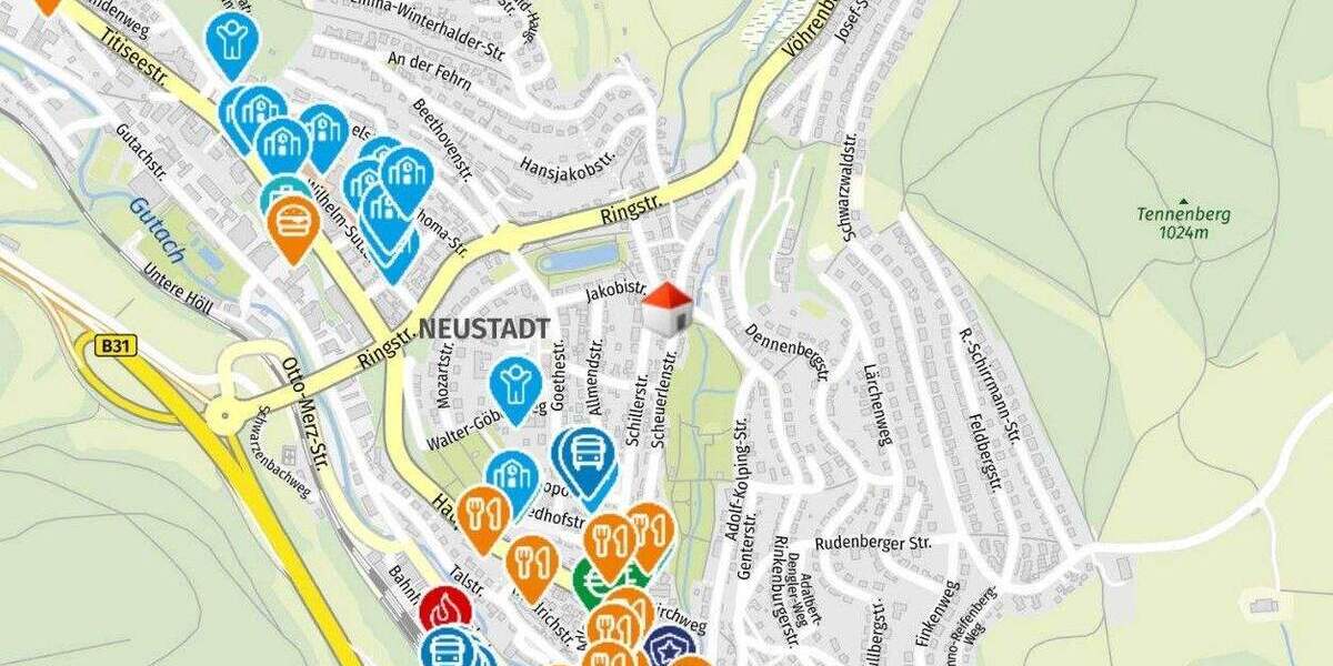 Etagenwohnung Titisee-Neustadt Neustadt - 2 Zimmer, 71 m&sup2;, 376.000&euro; | Angebot:25675007